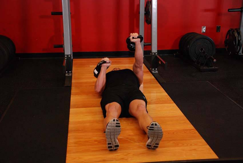 Alternating Floor Press — end position