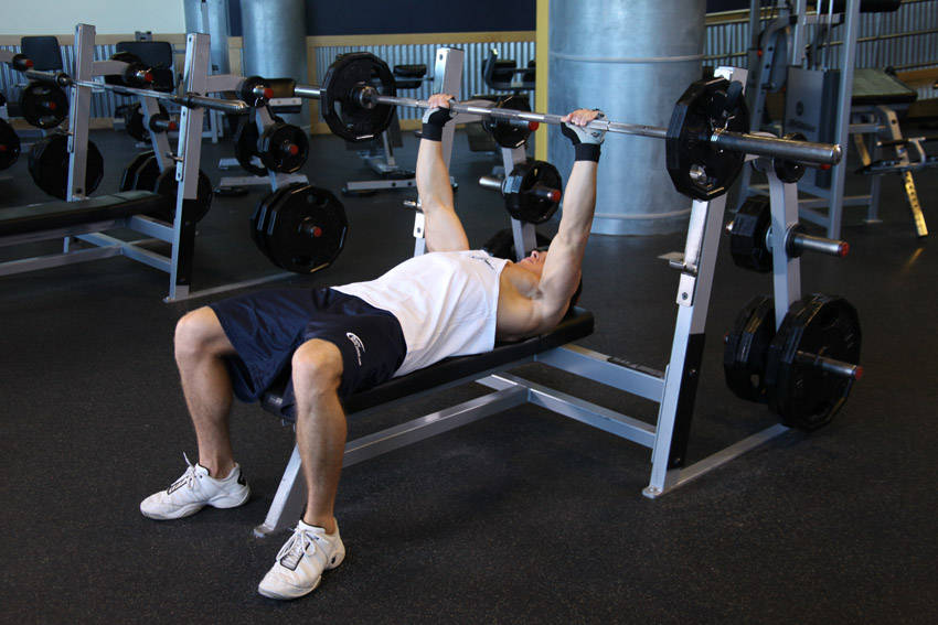 Barbell Guillotine Bench Press — start position