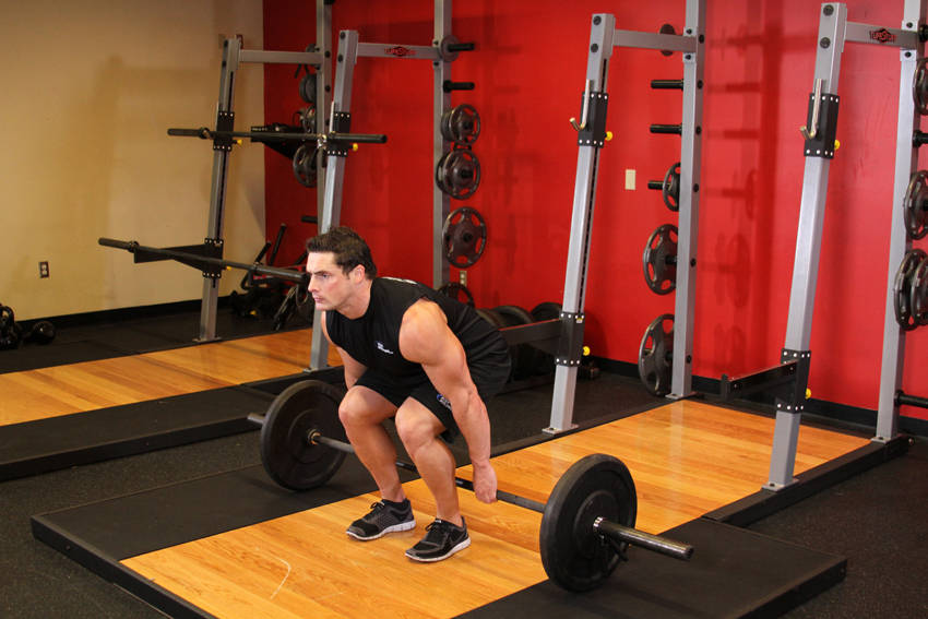 Barbell Hack Squat — start position