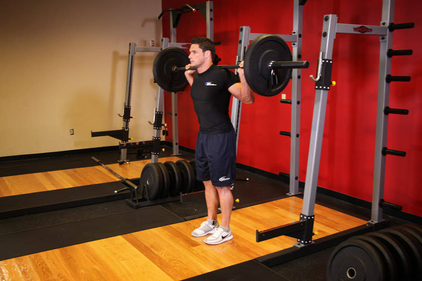 Barbell Lunge — start position