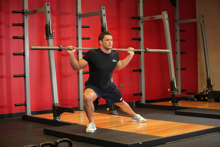 Barbell Side Split Squat — end position