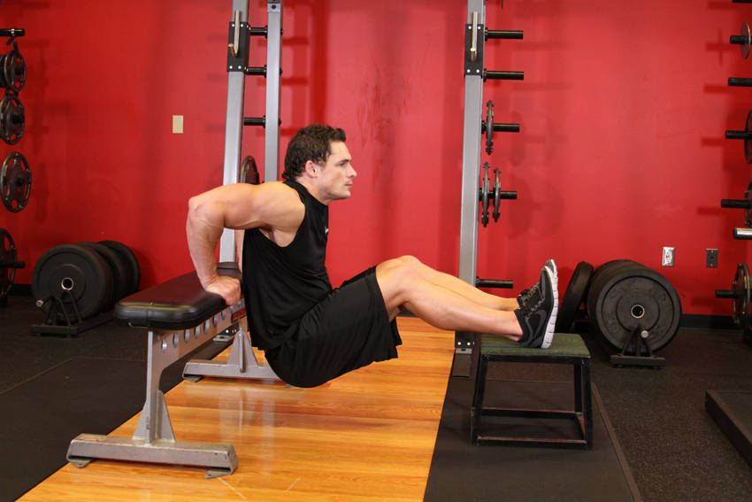 Bench Dips — end position