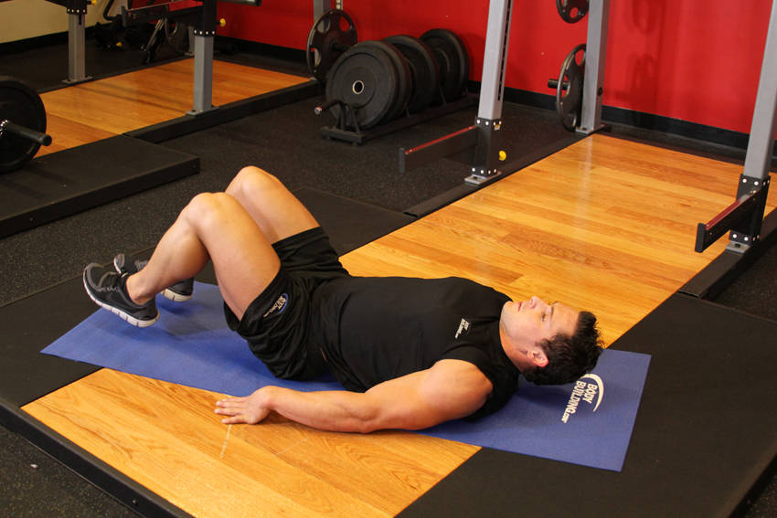 Bent-Knee Hip Raise — start position