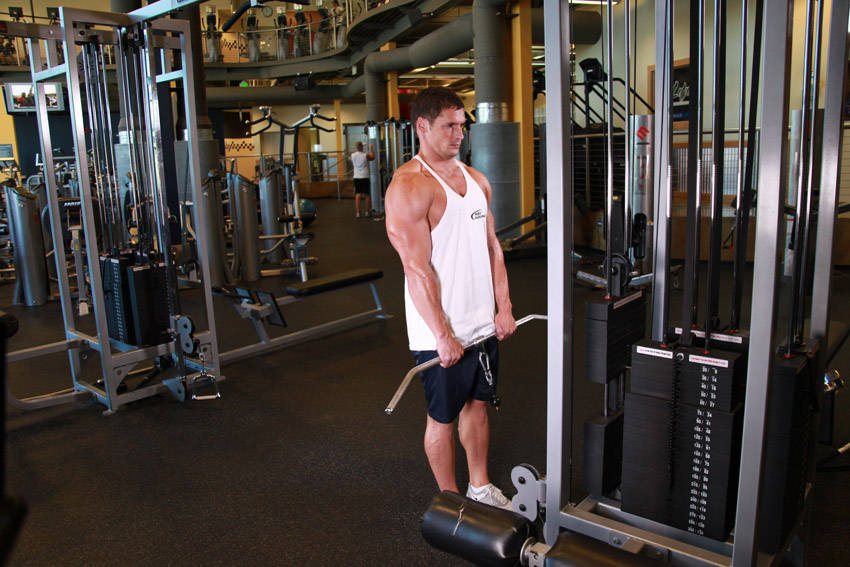 Cable Shrugs — start position