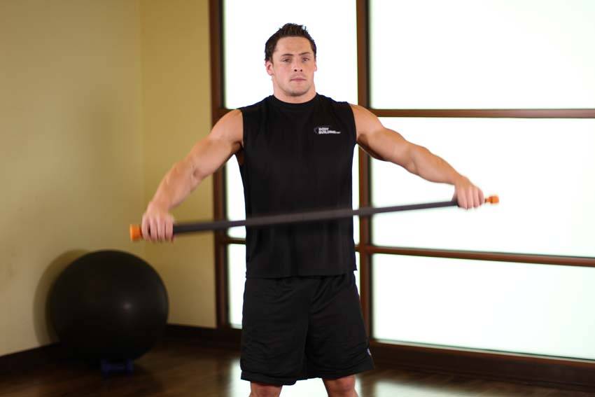 Chest And Front Of Shoulder Stretch — start position