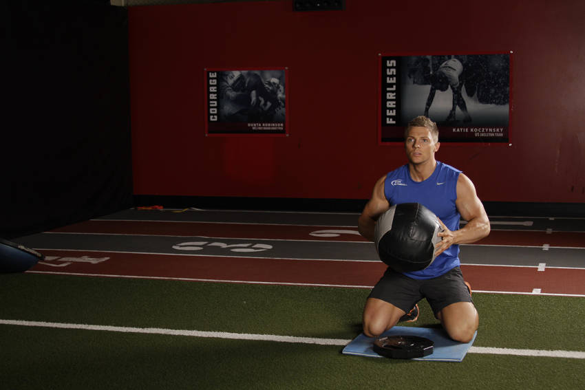 Chest Push (single response) — start position