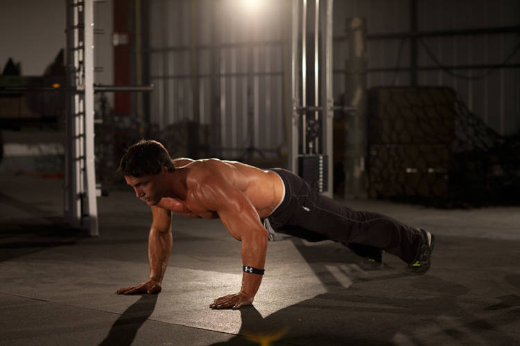 Clock Push-Up — start position