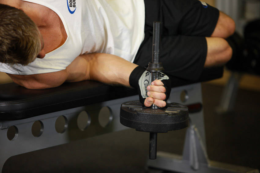 Dumbbell Lying Pronation — start position