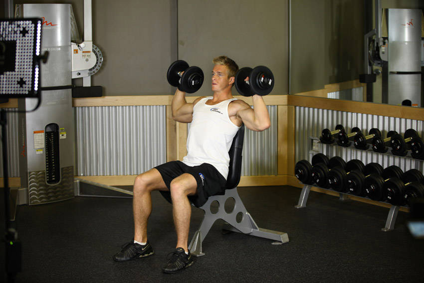 Dumbbell Shoulder Press — start position