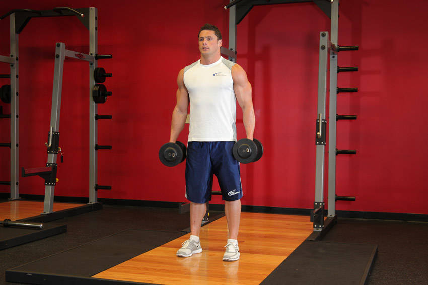 Dumbbell Squat — start position