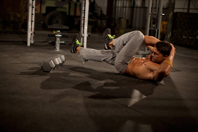 Elbow to Knee — start position