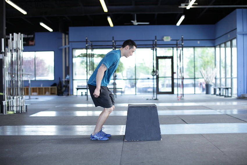 Front Box Jump — start position