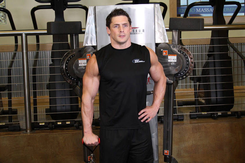 Front Cable Raise — start position