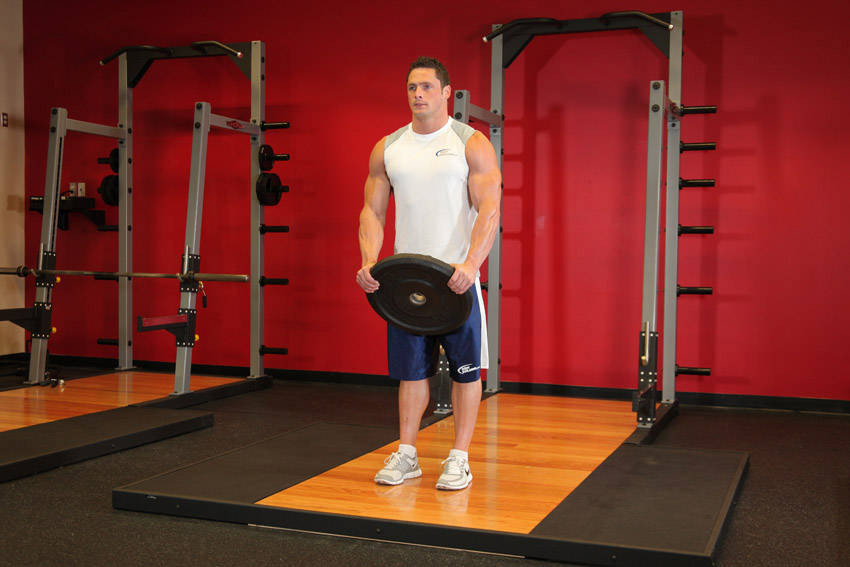 Front Plate Raise — start position