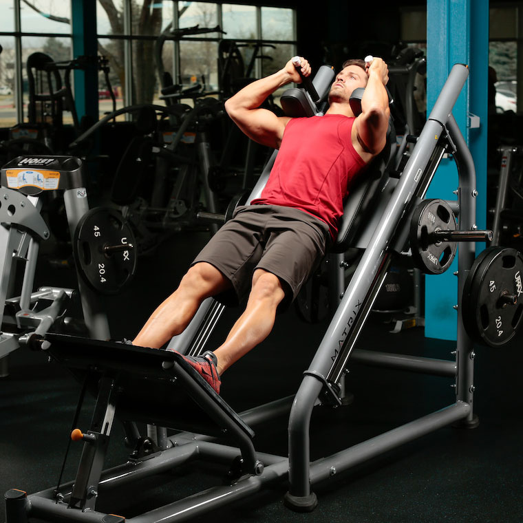 Hack Squat — start position