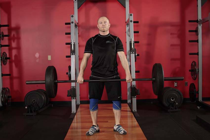 Hang Clean - Below the Knees — start position
