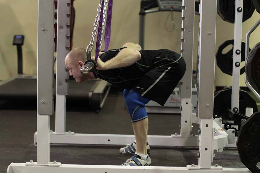 Hanging Bar Good Morning — start position