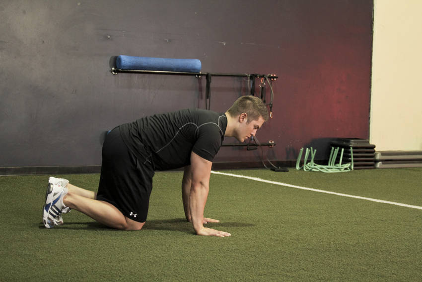 Hip Circles (prone) — start position
