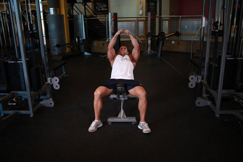 Incline Cable Flye — end position