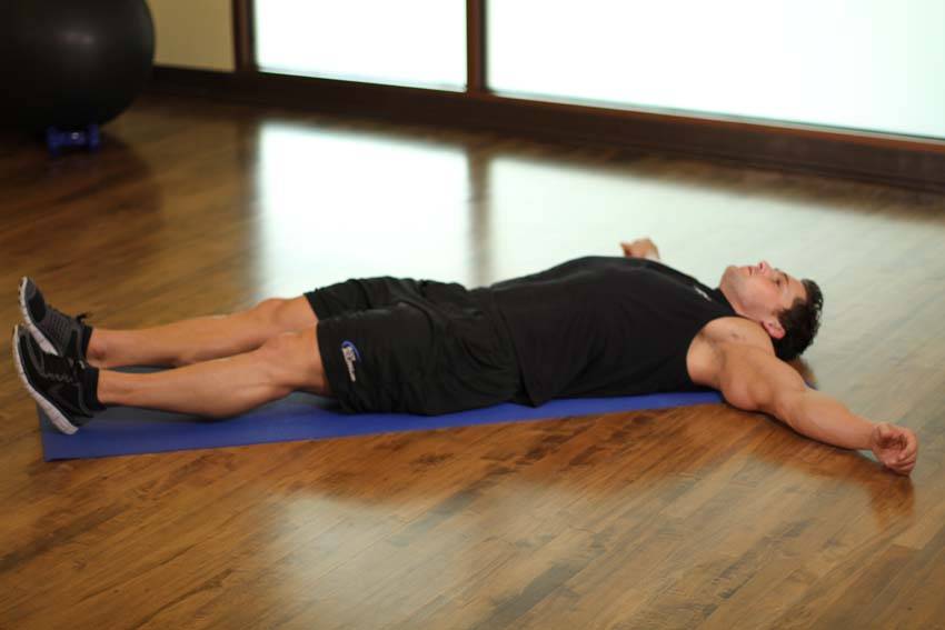 Knee Across The Body — start position