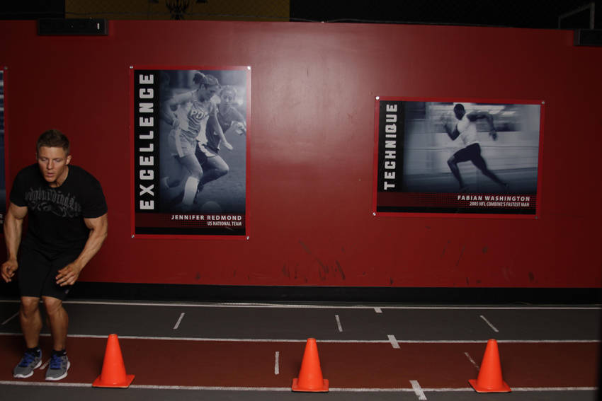 Lateral Cone Hops — start position