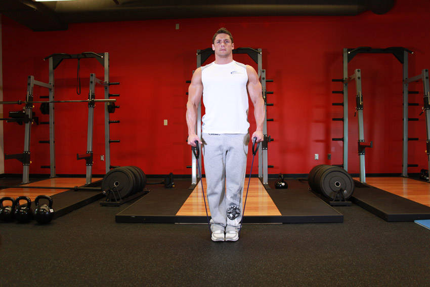 Lateral Raise - With Bands — start position