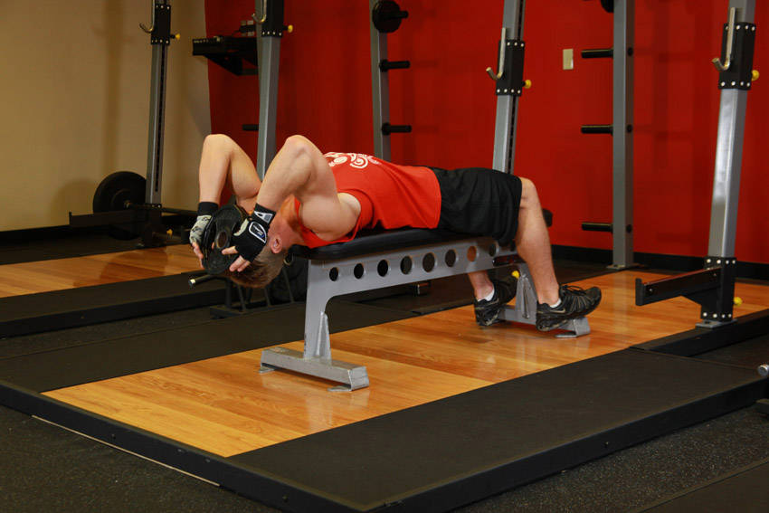 Lying Face Up Plate Neck Resistance — start position