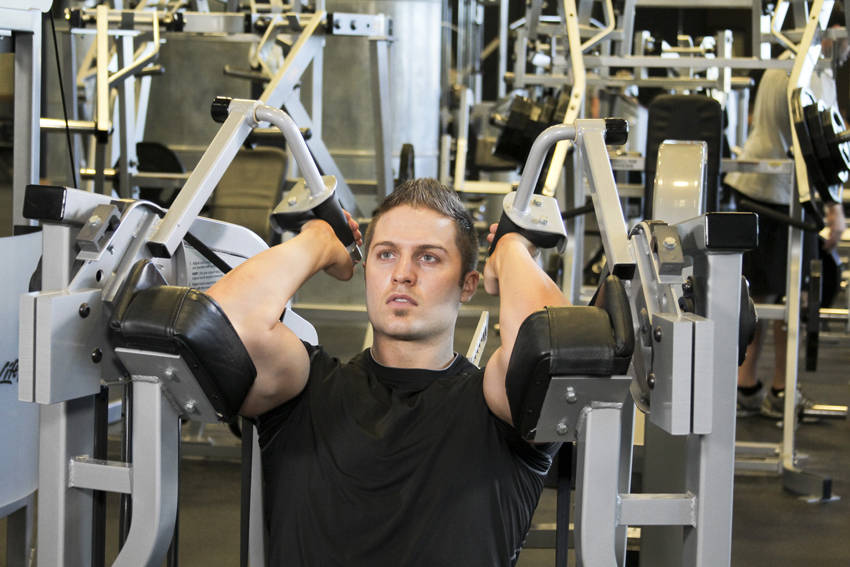Machine Triceps Extension — start position