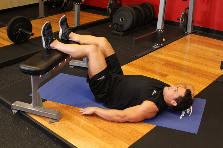 Oblique Crunches — start position