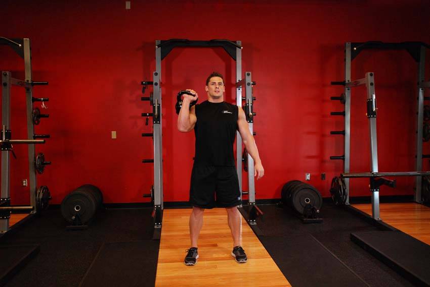 One-Arm Kettlebell Jerk — start position
