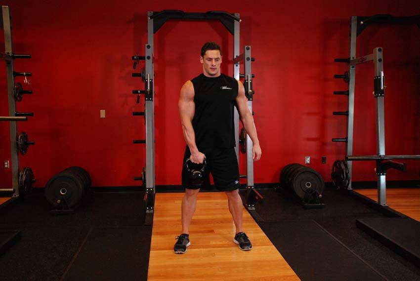 One-Arm Kettlebell Snatch — start position