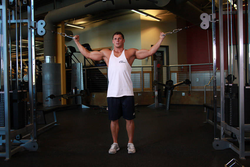 Overhead Cable Curl — start position