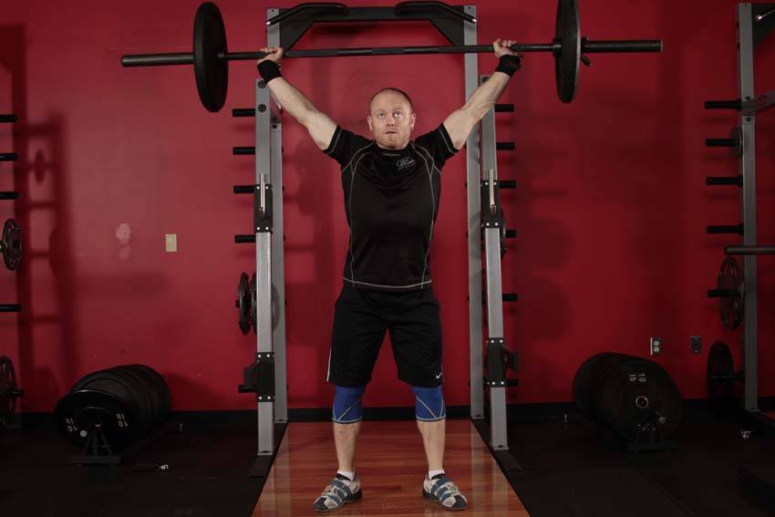Overhead Squat — start position