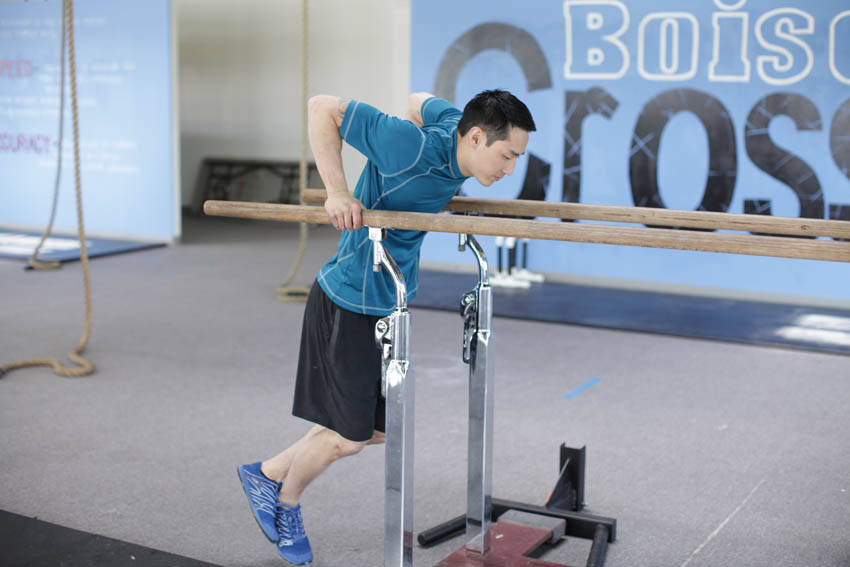 Parallel Bar Dip — start position