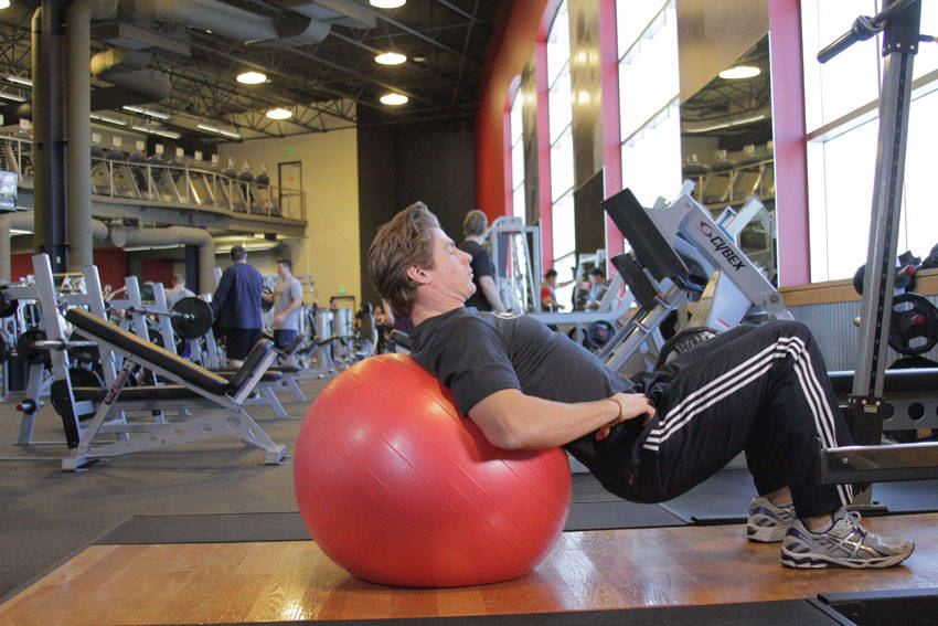 Physioball Hip Bridge — start position