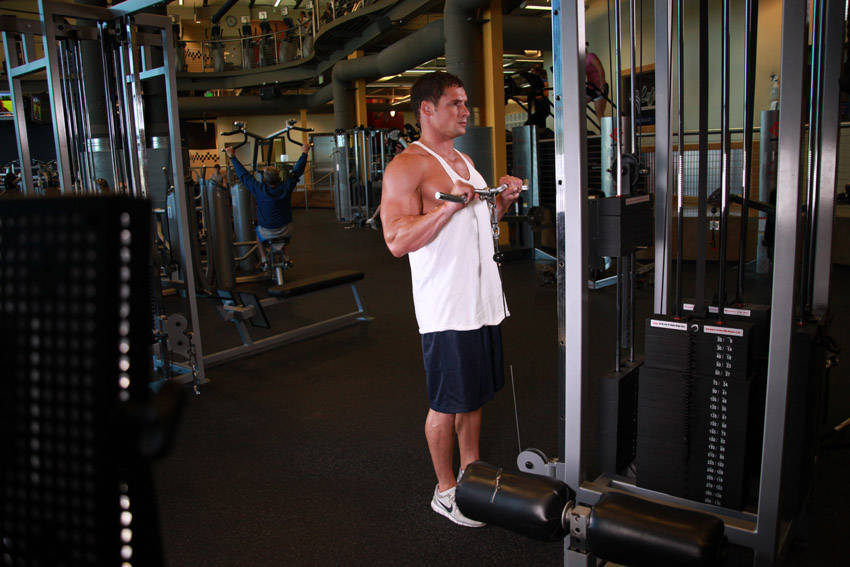Reverse Cable Curl — start position