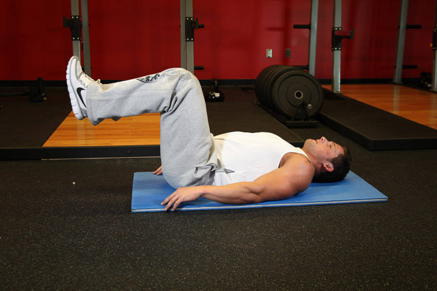 Reverse Crunch — start position