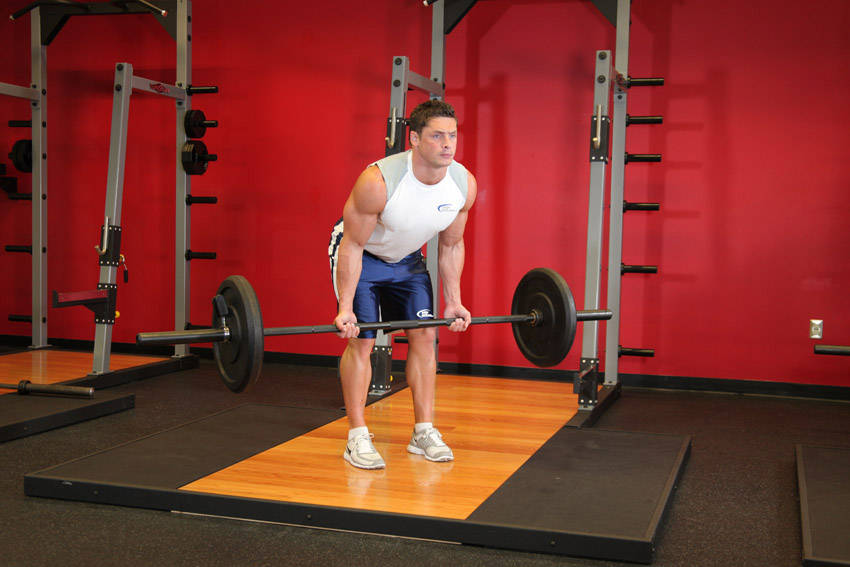 Reverse Grip Bent-Over Rows — start position
