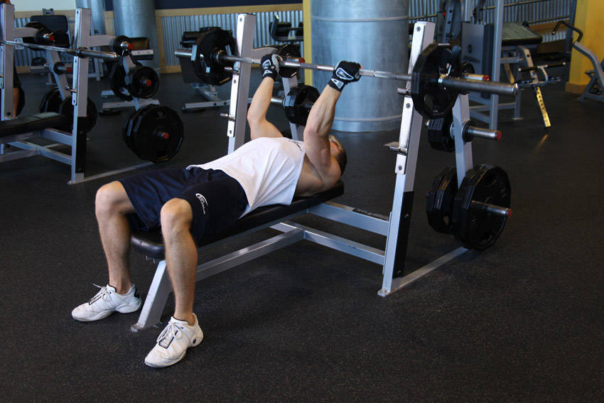 Reverse Triceps Bench Press — start position