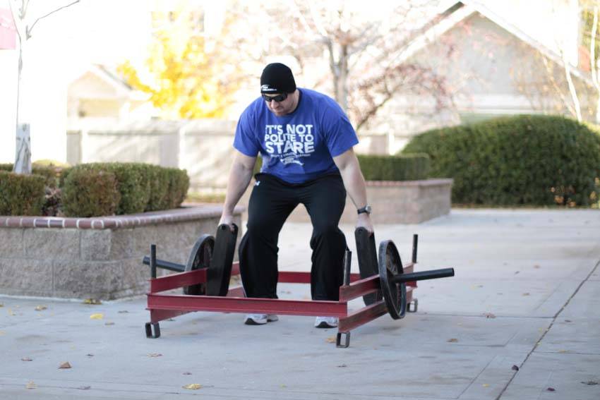 Rickshaw Deadlift — start position