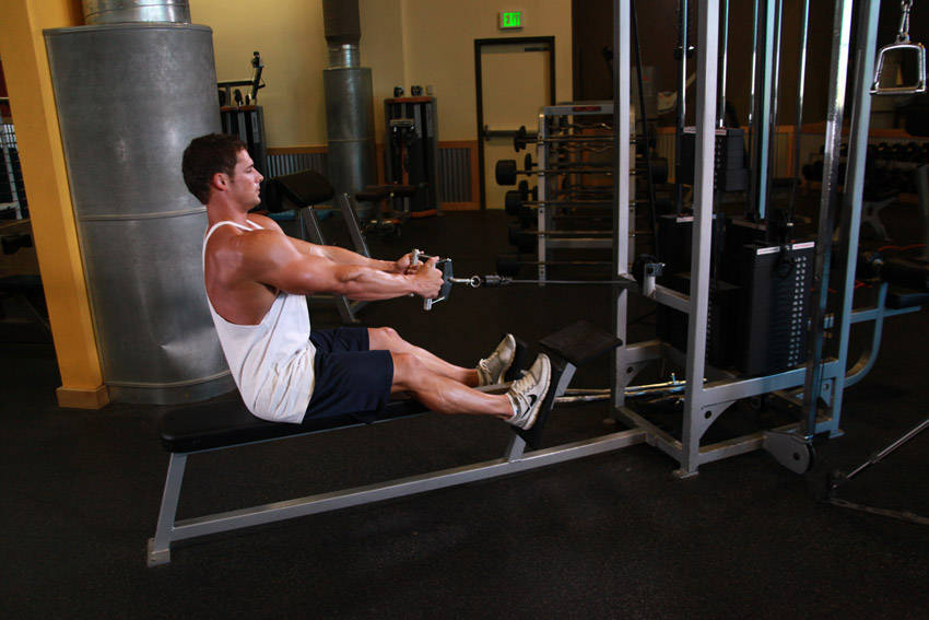Seated Cable Rows — start position