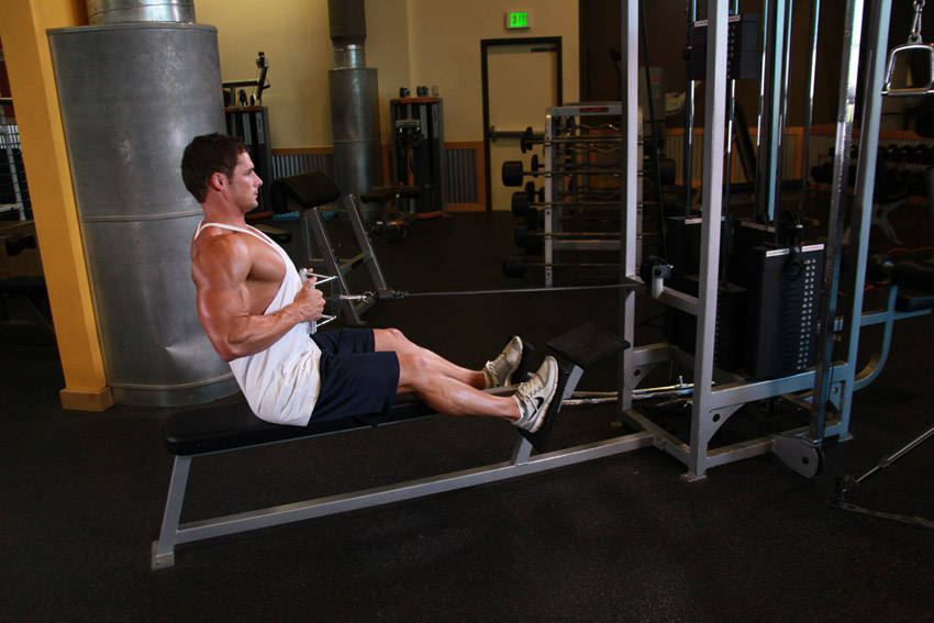 Seated Cable Rows — end position