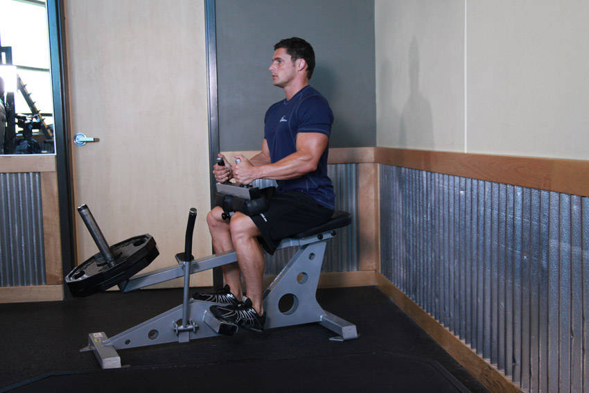 Seated Calf Raise — start position