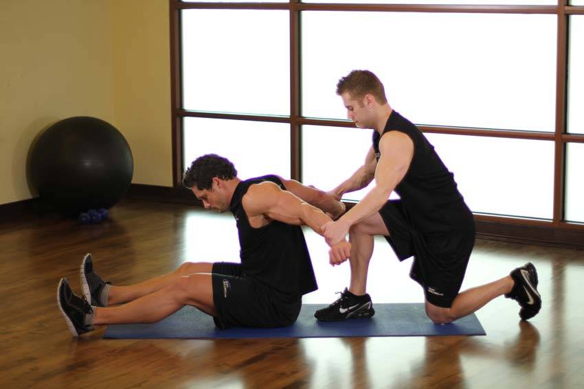 Seated Front Deltoid — start position