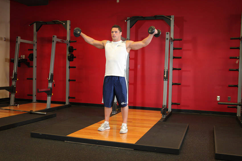 Dumbbell Lateral Raise — end position