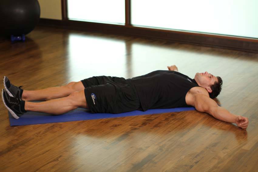 Side Lying Groin Stretch — start position