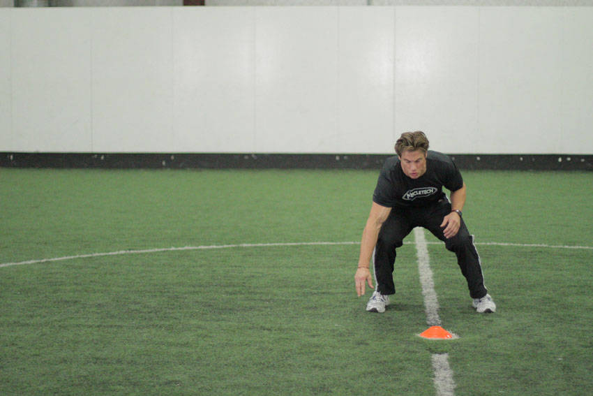 Side Standing Long Jump — start position