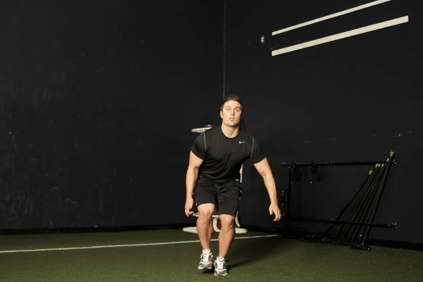 Single Leg Butt Kick — start position