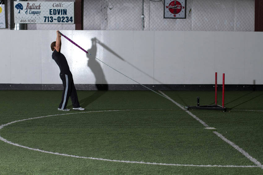 Sled Overhead Backward Walk — start position