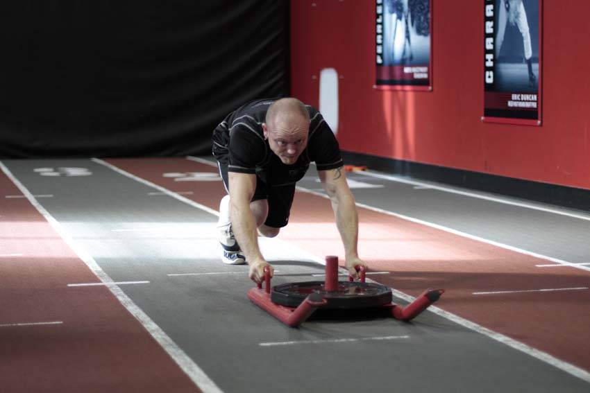 Sled Push — start position